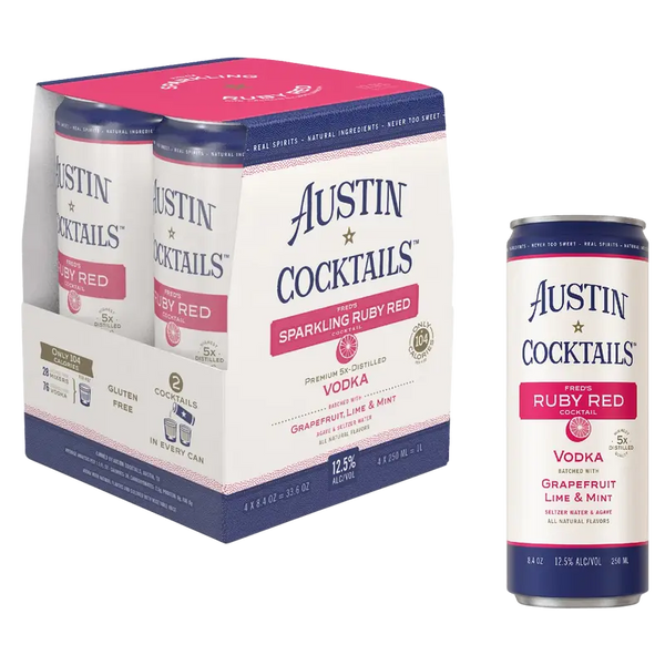 Austin Cocktails Ruby Red Seltzer 4pk 355ml