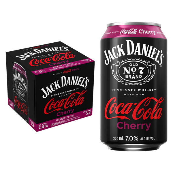 Jack Daniels Jack & Cherry Coke 4pk 355ml