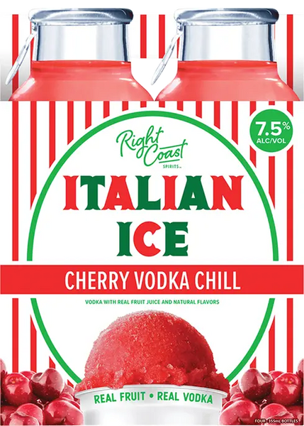 Right Coast Italian Ice Vodka Cherry 4pk 375ml