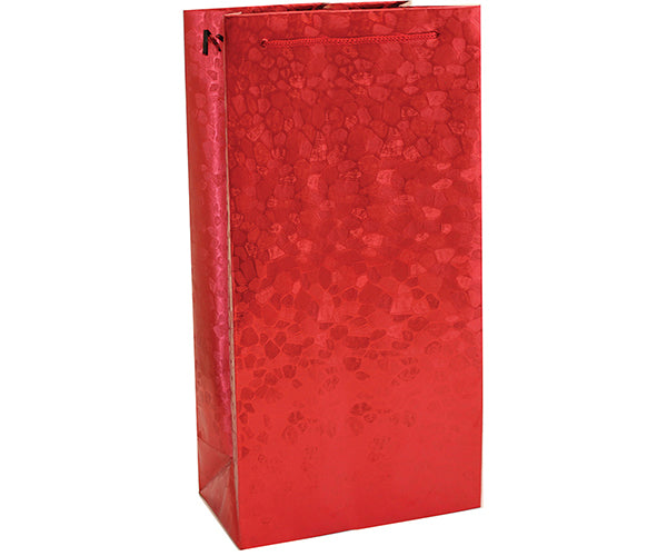 Metallic Red Wine 2- Bottle Gift Bag